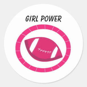 Sticker Rond Football rose