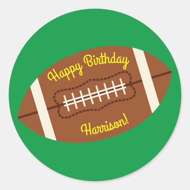 Sticker Rond Football Sports fête d'anniversaire (Devant)