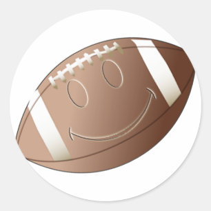 STICKER ROND FOOTBALL VISAGE