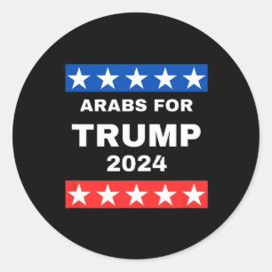 Sticker Rond For Trump President Donald Trump 2024