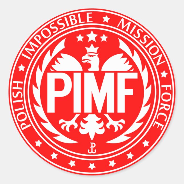 Sticker Rond Force de mission impossible polonaise (Devant)