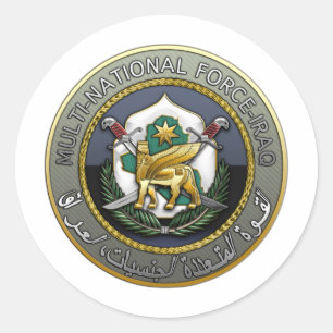 Sticker Rond Force multinationale - Irak