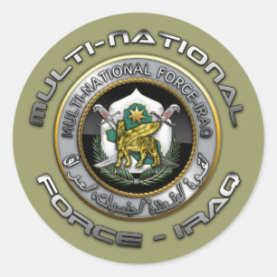 Sticker Rond Force multinationale - Irak