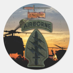 Sticker Rond Forces spéciales Green Berets anciens combattants