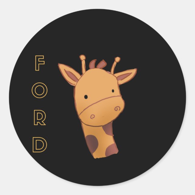 Sticker Rond Ford La Giraffe (Devant)