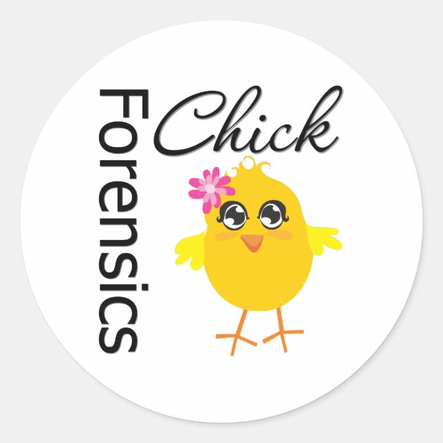 Sticker Rond Forensics Chick (Devant)