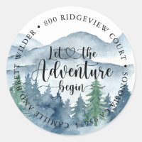 Forest Adventure Watercolor Mountains Baby shower