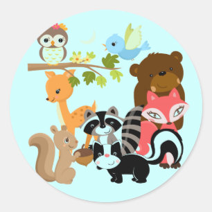 Sticker Rond Forest Friends