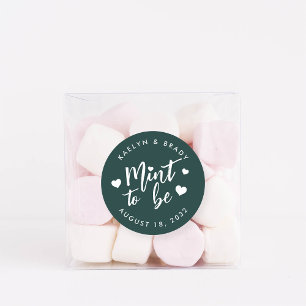 Sticker Rond Forest Green Mint to Be Personalized Wedding Favor
