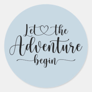 Sticker Rond Forêt Aventure Montagnes Baby shower Classic Rou
