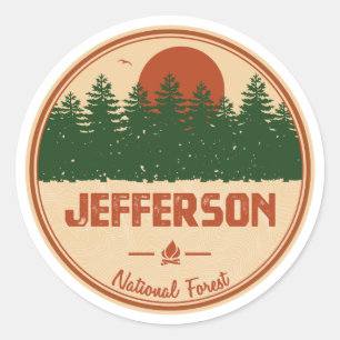 Sticker Rond Forêt nationale de Jefferson