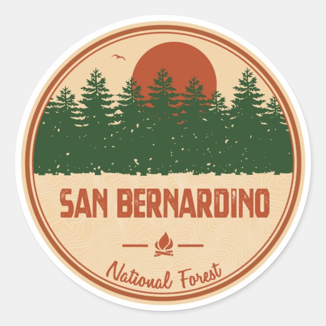 Sticker Rond Forêt nationale de San Bernardino (Devant)