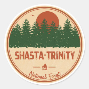 Sticker Rond Forêt nationale de Shasta-Trinity