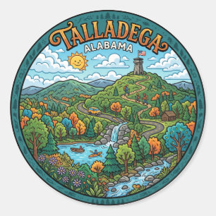 Sticker Rond Forêt nationale de Talladega Alabama