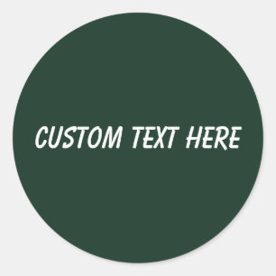 Sticker Rond Forêt solide vert foncé