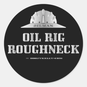 Sticker Rond Foreur de plate-forme pétrolière, autocollant,