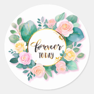 Sticker Rond Forever commence aujourd'hui