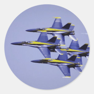 Sticker Rond Formation de diamant serrée, anges bleus, EL Toro