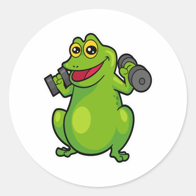 Sticker Rond Formation de grenouille à l'épaule avec cloches (Devant)