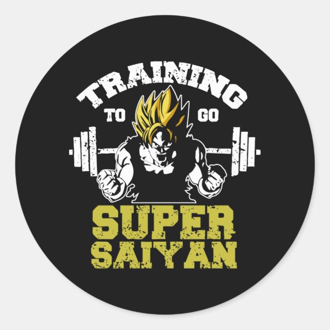 Sticker Rond Formation Pour Aller Super Sayan (Devant)