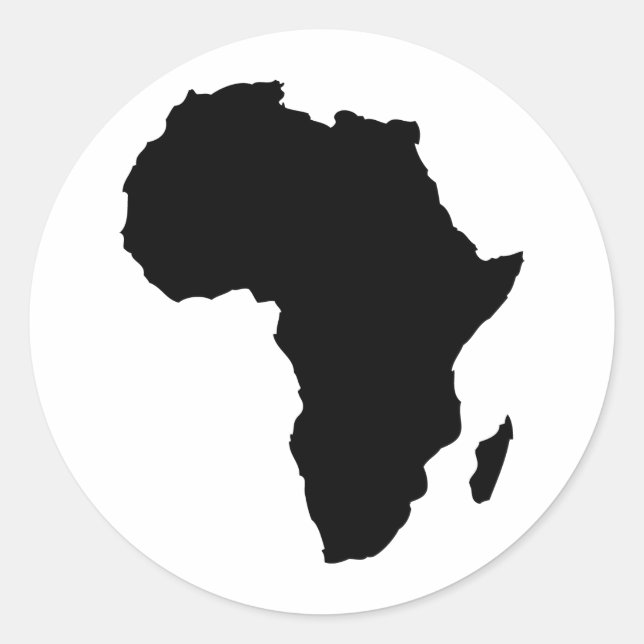 Sticker Rond forme africaine noire (Devant)