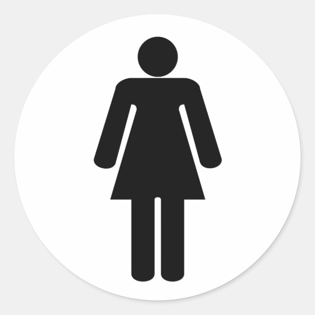 Sticker Rond Forme de femme (Devant)