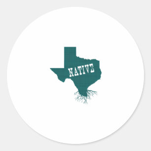 Sticker Rond Forme indigène de silhouette d'état de racines d