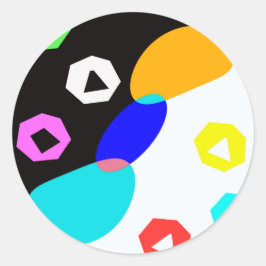 Sticker Rond Formes colorées