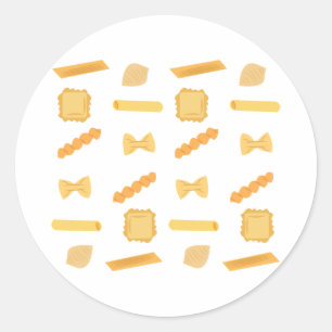 Sticker Rond Formes de nouilles