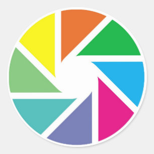 Sticker Rond Formes des couleurs