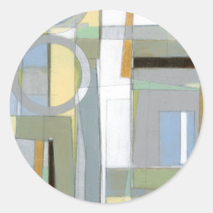 Sticker Rond Formes géométriques Abstraites colorées