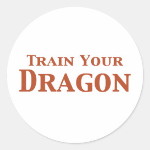 Sticker Rond Formez vos cadeaux de dragon