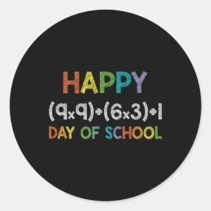 Sticker Rond Formule 100 Jours D'École 100E Jour Fun Joli Cadea