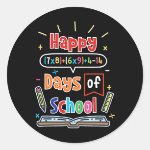 Sticker Rond Formule 100 Jours D'École Joyeux 100E Jour De Scho