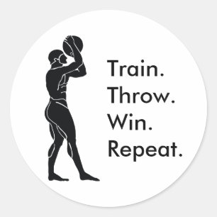 Sticker Rond Formule gagnante du basket-ball grec