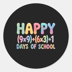 Sticker Rond Formule Mathématique 100 Jours D'école Équation Dr