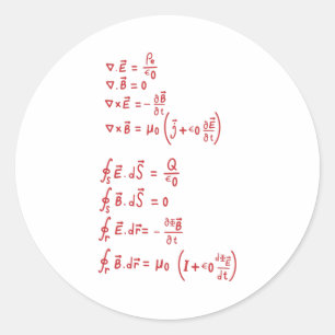 Sticker Rond Formule physique