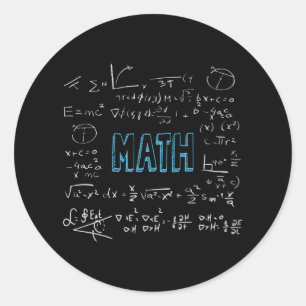 Sticker Rond Formules mathématiques mathématiques