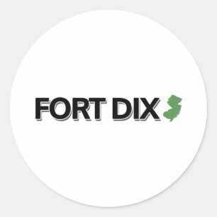 Sticker Rond Fort Dix, New Jersey