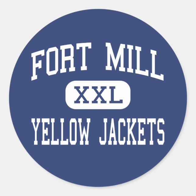 Sticker Rond Fort Mill - Vestes Jaunes - Haut - Fort Mill (Devant)