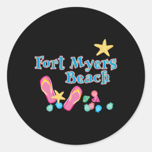 Sticker Rond Fort Myers Beach Floride