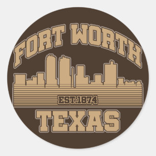 Sticker Rond Fort Worth, Texas