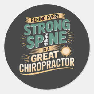 Sticker Rond Forte colonne vertébrale Grand Chiropraticien Conc
