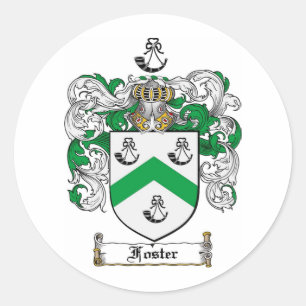 STICKER ROND FOSTER FAMILLE CREST - FOSTER COAT OF ARMS