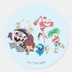 Sticker Rond Foster's Home for Imaginary Friends   Danse