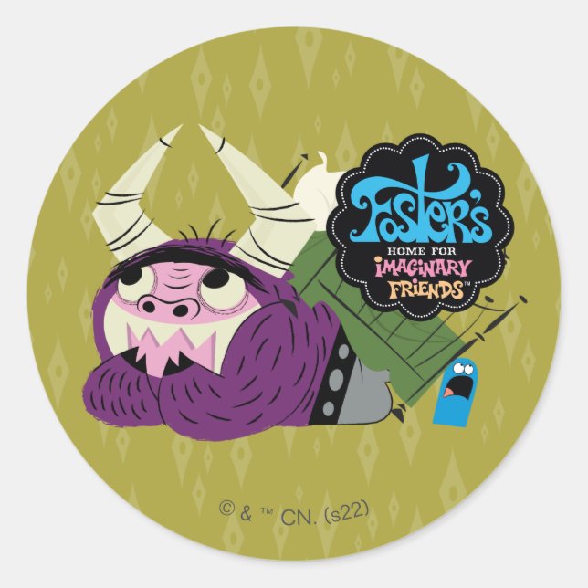 Sticker Rond Foster's Home for Imaginary Friends | Under Bed (Devant)