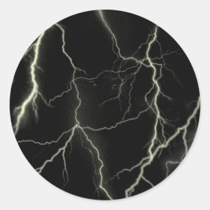 Sticker Rond Foudre