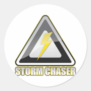 Sticker Rond Foudre de chasseur de tempête