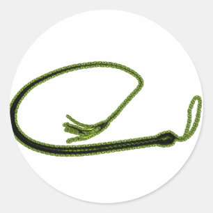 STICKER ROND FOUET D'OR