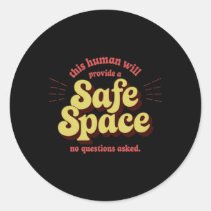 Sticker Rond Fournisseur D'Espace Sécurisé - Soutien Et Inclusi
